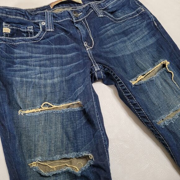 Big Star Casey K Slim Boot Low Rise Womens 28XL 32X25 Blue Jeans Bootcut Ankle - Picture 4 of 15
